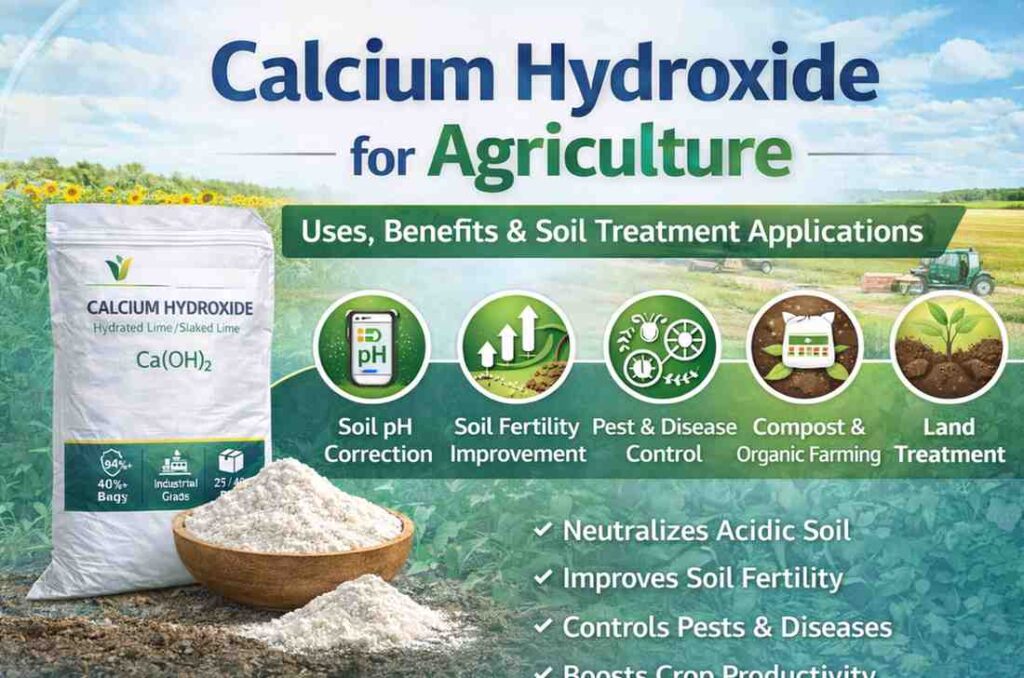 Calcium Hydroxide for Agriculture – Uses, Benefits & Soil Treatment Applications